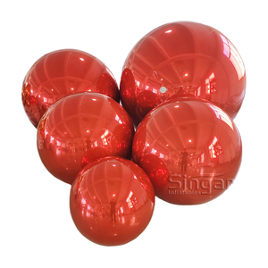 Hängende rote reflektierende Dekoration Giant Disco aufblasbarer Spiegel <span class=keywords><strong>Red</strong></span> Sphere Wedding Orb Ball in Rot 100cm - Product Image 1