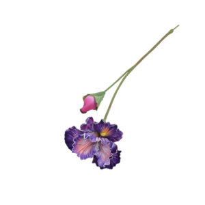 Fleur d'iris artificielle au toucher réaliste, fabrication exquise, en soie et caoutchouc souple, pour la décoration intérieure et de mariage, style forêt extérieur - Product Image 4