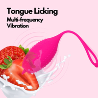 Stimulateur double portable avec contrôle par application, 10 modes de vibration, conception à particules, corde anti-rupture, sécurité en silicone