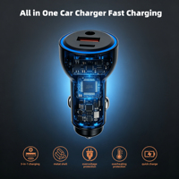 Chargeur allume-cigare 12/24V avec port mâle DC et double ports USB pour Starlink Mini