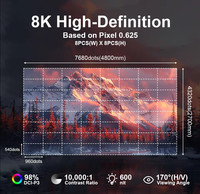 Pantalla LED para Cine en Casa, Fondo de Pared para Bodas, Pantalla LED de Video de Pared 2K 4K 8K, Pantalla LED COB para Conferencias