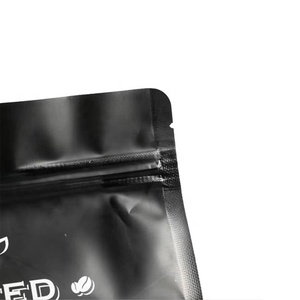 Wholesale Black Matte Flat Bottom Pouch Resealable Food Zipper Packaging Custom Side Gusset <strong>Ground</strong> Coffee Valve Bags - Product Image 2