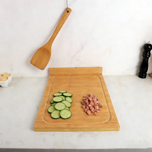 Tabla de cortar de bambú, tabla de cortar para fregadero, tabla de cortar doméstica, tabla de cortar para encimera de cocina, tabla de cortar de madera maciza, tabla para cuchillos - Product Image 1