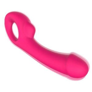 Cincin Jari Dildo Getar Isi Ulang untuk Titik <span class=keywords><strong>G</strong></span>, Pemijat Silikon Fleksibel, <span class=keywords><strong>Vibrator</strong></span> Lengkung, Senyap, Mainan Seks Dewasa untuk Wanita - Product Image 1
