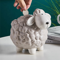 En gros Peinture À La Main Belle Bébé Tirelire En Résine Avec Forme De Mouton