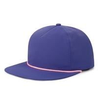 Gorra de Béisbol de Alta Calidad, 5 Paneles, Visera Plana, Sin Estructura, con Logotipo Bordado Personalizado, 100% Algodón, Color Dorado
