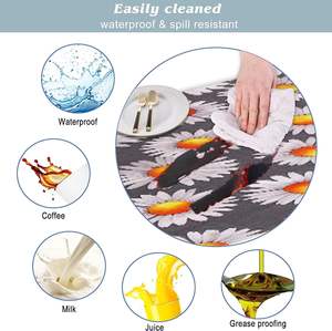 Couverture de Table de pique-nique avec couvertures de banc 3 pièces ensemble élastique ajusté Rectangle nappes en vinyle <span class=keywords><strong>toile</strong></span> <span class=keywords><strong>cirée</strong></span> imperméable pour l'<span class=keywords><strong>extérieur</strong></span> - Product Image 2