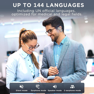 AI翻訳イヤフォンリアルタイム144言語翻訳イヤフォンデバイスIOS Androidに対応した旅行ビジネス学習 - Product Image 4