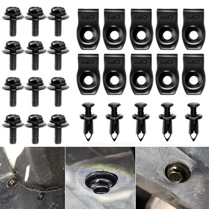 Boulons de protection de capot de voiture, clips de garde-boue en métal en forme de U pour réparation et remplacement DZ 01 - Product Image 4