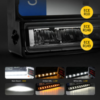 Barre lumineuse LED robuste 86W pour plaque d'immatriculation, homologuée ECE R10 R148, faisceau de conduite spot avec DRL pour camion, fourgonnette, pick-up
