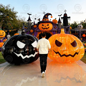 Citrouille gonflable géante d'Halloween, décoration effrayante pour la cour, la pelouse, le jardin, accessoires pour maison hantée |   Décorations <span class=keywords><strong>de</strong></span> vacances en plein air - Product Image 5