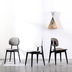 Modern Minimalist Upholstered Dining Chair Nordic Style With <b>Backrest</b> For Living Room And Dining Space - Product Image 3