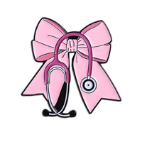Broche en émail en forme de stéthoscope rose, série médicale pour médecins et infirmières, badges pour sac à dos, bijoux, accessoires pour amis