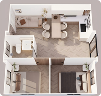 Casa Contenedor Expandible de 20 pies con Acabado Interior Personalizado, Inoxidable, Garantía de 10 Años, Cocina para Habitación de Huéspedes en Viñedo de Portugal