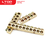 Barre de liaison de terre en laiton de haute qualité connecteur de terminal en cuivre pour accessoires de mise à la terre boîte personnalisée lien de bornier en laiton