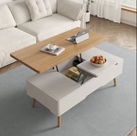 Mesa de Centro Elevable Multifuncional de Madera OEM de Doble Uso Mesa Plegable para el Hogar Mesa Moderna para Sala de Estar