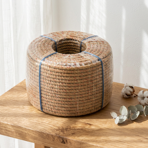 Corde torsadée en coton couleur camel résistante aux UV, fibre naturelle de qualité supérieure, écologique, biodégradable, légère, résistante à l'abrasion - Product Image 1
