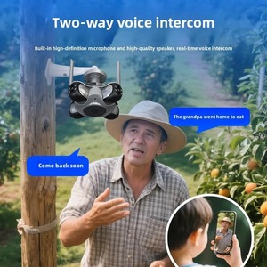 Cámara PTZ WiFi de 4 pantallas para exteriores de 20MP, seguimiento automático humano, cámara de vigilancia inalámbrica de visión nocturna de 360 grados para seguridad del hogar - Product Image 5