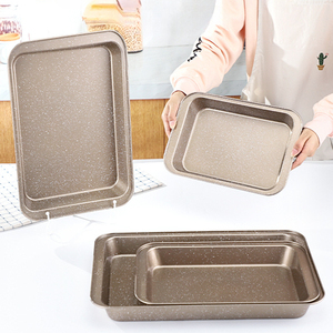 Plat à lasagna rectangulaire profond <span class=keywords><strong>en</strong></span> acier au carbone antiadhésif pour la cuisson des casseroles et des rôtis, ustensile de cuisine - Product Image 4