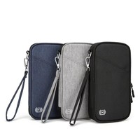 Sac de voyage portable pour avion, sac imperméable pour cartes de crédit, porte-passeport de voyage, sacs de rangement multifonctionnels pour certificats et billets