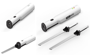 Recargable 9 pulgadas cocina portátil eléctrico pavo jamón pan rebanador cuchillos verduras <span class=keywords><strong>cuchillo</strong></span> de corte con dos cuchillas - Product Image 4