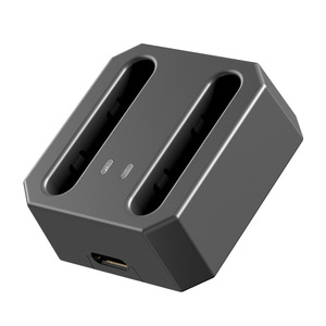 แท่นชาร์จแบตเตอรี่กล้องคู่ 10W QC3.0 ชาร์จ USB สำหรับกล้องดิจิตอลกลางแจ้งแบบพกพาทั้งหมดในที่เดียววัสดุ ABS - Product Image 4
