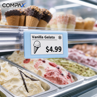 COMPAX Elektronisch Schaplabel 2.13 Inch E-Ink Digitale Prijskaartje 2.4GHz Supermarkt Groothandel Fabrieksdirect CE FCC
