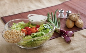 ZNK00013 Bol à mélanger en <span class=keywords><strong>plastique</strong></span> transparent pour économiser de l'espace avec 2 tasses à tremper détachables Croustilles à salade et bol à trempettes - Product Image 5