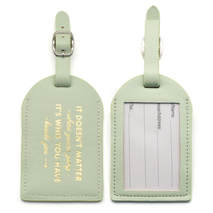 Tùy chỉnh Faux da chính hãng Thẻ Hành Lý khoảng trống Tên ID nhãn tag hành lý - Product Image 5