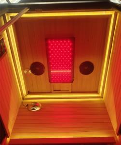 Wholesale OEM <b>Cheap</b> 1 Person Indoor Spa Far Infrared Sauna Room with Red <b>Light</b> Heaters - Product Image 2