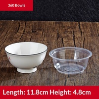 Lot de bols à riz en plastique jetables, modernes, résistants à la chaleur, compatibles micro-ondes, avec couvercles, qualité alimentaire, épais, pour usage domestique et commercial, vente en gros