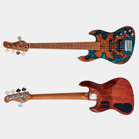 Guitare Basse Électrique Professionnelle 5 Cordes en Résine et Placage de Bois Néflier avec Commutateur Actif/Passif pour la Vente en Gros