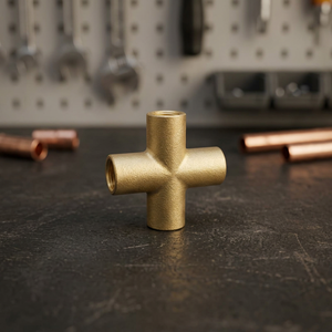 El acoplador de latón de 4 vías se utiliza ampliamente en plomería, líneas de aire neumáticas, sistemas hidráulicos y líneas de gas para permitir el flujo seguro de fluidos y gases. - Product Image 5
