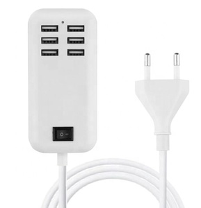 6 puertos USB cargador de teléfono HUB 30W 6A escritorio UE/EE. UU. Enchufe enchufe de pared extensión de carga adaptador de corriente para <span class=keywords><strong>iPhone</strong></span> 12 Pro - Product Image 5