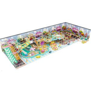 Aire de jeux intérieure en bois pour enfants, prix d'usine, thème bonbons, aire de jeux intérieure commerciale pour enfants - Product Image 1