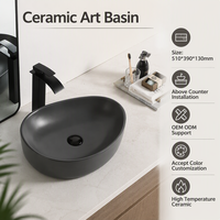 Lavabo en céramique compact de haute qualité, gris mat, pour petite salle de bain