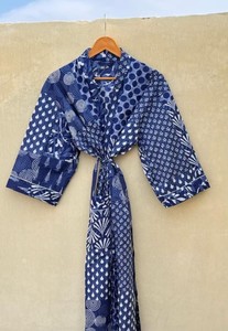 Vestido Kaftán Informal con Estampado Floral, Vestido Largo Estilo Bohemio para Mujer, Corte Holgado, Cintura Ajustable con Cordón - Product Image 2