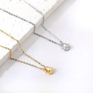 Collar de dinosaurio de acero inoxidable chapado en oro, colgante de dibujos animados, joyería para mujer, regalo, gargantilla de moda - Product Image 2