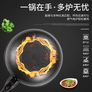 กระทะไม่ติดเคลือบหินไมฟาน ก้นแบน ใช้ได้กับเตาแม่เหล็กไฟฟ้าและเตาแก๊ส เหมาะสำหรับใช้ในครัวเรือน - Product Image 4