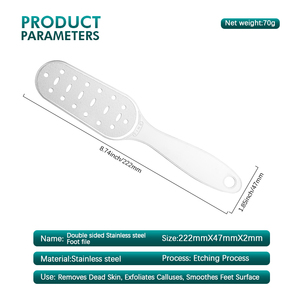 Nouveau professionnel pédicure pied fichier Double face réutilisable en acier inoxydable fissuré peau cors callosités dissolvant <span class=keywords><strong>pieds</strong></span> <span class=keywords><strong>râpe</strong></span> - Product Image 6