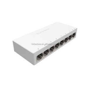 Fast <b>Plug</b> and Play 8 RJ45 Port 10/100Mbps Ethernet Network <b>Switch</b> <b>with</b> SNMP and QoS Plastic Mini Desktop <b>Switch</b> for Office - Product Image 3