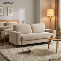 Canapé-lit convertible multifonction moderne 3 places en tissu avec matelas en mousse à mémoire de forme, design pliable écologique pour salon et chambre