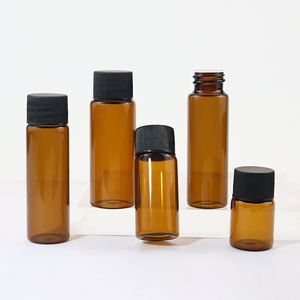 Vente en gros de flacons en verre ambré de 5 ml, 10 ml, 15 ml, 30 ml, 50 ml avec bouchon à brosse pour vernis à ongles, huile essentielle, flacons en verre brun - Product Image 5