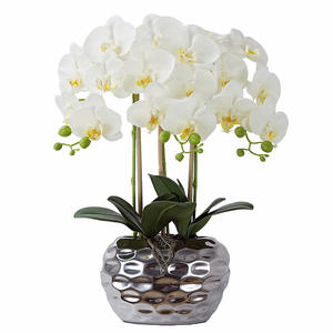 Vaso di Fiori Artificiali di Orchidea in Seta Bianca per Decorazione Domestica, Colorata Decorazione per Capodanno Cinese, Festa della Mamma, Festa del Papà, Natale - Product Image 6