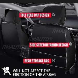 Housses de siège de voiture 5D, housses de siège automobile en cuir PU, protection de siège avant universelle pour voiture, camion, fourgonnette, SUV - Product Image 3