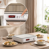 Cuisinière infrarouge électrique multifonction 2200W avec commande tactile et bouton rotatif, OEM/ODM, un brûleur, pour comptoir domestique, fabricant