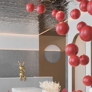 201 304 thép không gỉ Hollow Bóng liền mạch gương bóng Sphere trang trí treo quả bóng - Product Image 2