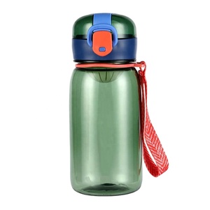 Botol air minum anak-anak plastik portabel, botol air 400ML untuk olahraga Fitness, cangkir minum rumah kantor, peralatan minum dengan tali - Product Image 1