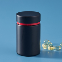 Bouteilles en plastique PET de 100 cc pour médicaments, emballage avec bouchon à vis doux au toucher mat, capsules pour soins de santé