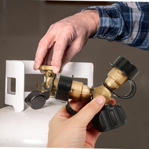 Accessoires de joint de four QCC à POL, <span class=keywords><strong>adaptateur</strong></span> d'interface à trois voies en laiton <span class=keywords><strong>butane</strong></span> joint de conversion de <span class=keywords><strong>propane</strong></span> de type Y nord-américain - Product Image 4